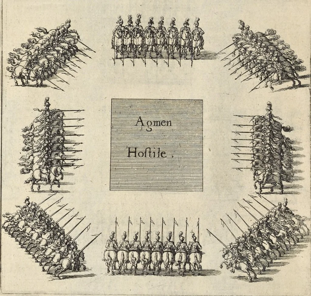 An illustration from De militia equestri antiqua et noua ad regem Philippum IV libri quinque, 1630, leaf 272