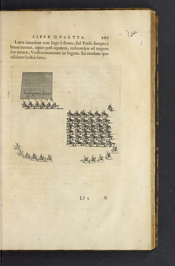 An illustration from De militia equestri antiqua et noua ad regem Philippum IV libri quinque, 1630, leaf 277