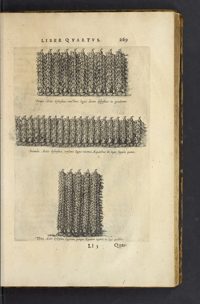 An illustration from De militia equestri antiqua et noua ad regem Philippum IV libri quinque, 1630, leaf 279