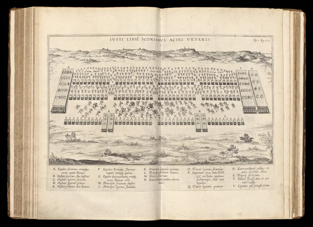 An illustration from De militia equestri antiqua et noua ad regem Philippum IV libri quinque, 1630, leaf 330