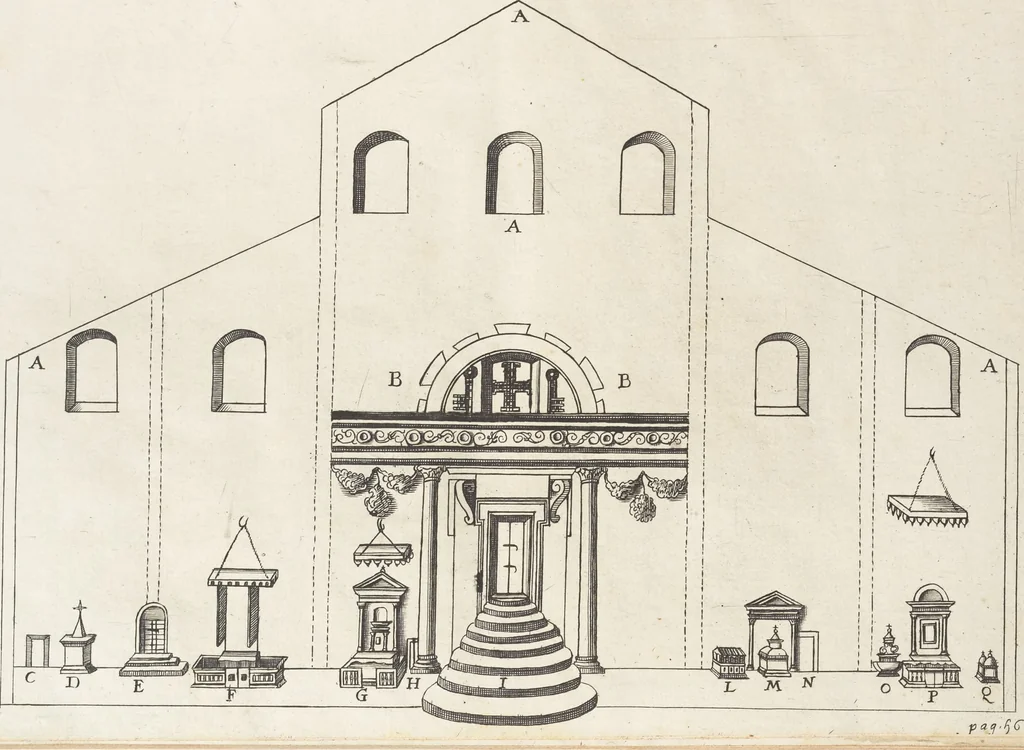 An illustration from De sacris aedificiis a Constantino Magno constructis : synopsis historica, 1693, leaf 106