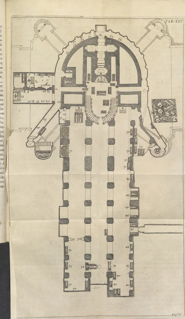 An illustration from De sacris aedificiis a Constantino Magno constructis : synopsis historica, 1693, leaf 170