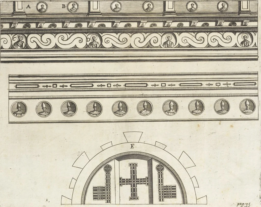 An illustration from De sacris aedificiis a Constantino Magno constructis : synopsis historica, 1693, leaf 77
