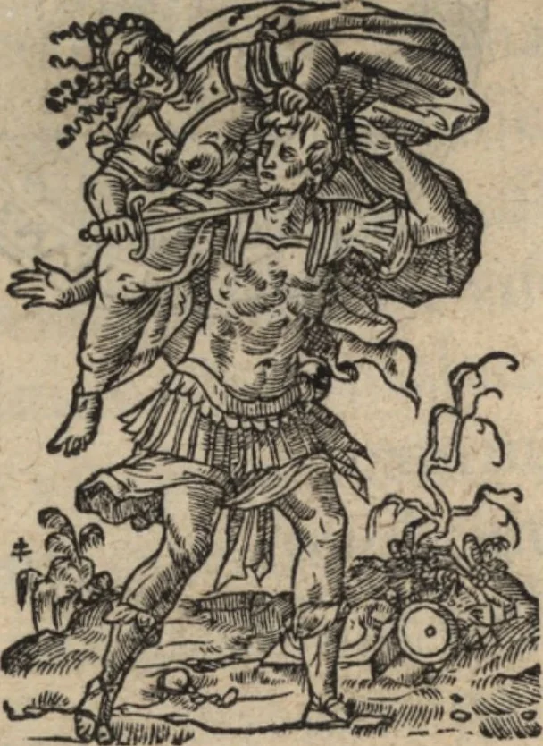 An illustration from De sacris ecclesiae ministeriis ac beneficiis libri VIII : in quibus quicquid ad plenam iuris pontificij cognitionem necessarium est, breuiter ac dilucidè explicatum continetur : item, Pro libertate ecclesiae Gallicae aduersus Romanã aulam defensio Parisiensis curiae, Ludouico XI. Gallorũ regi quondam oblata, 1551, leaf 6