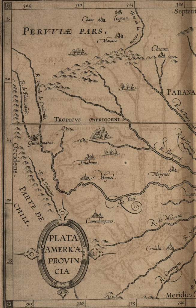 An illustration from Descriptionis Ptolemaicae augmentum, siue, Occidentis notitia : breui commentario illustrata, et hac secunda editione magna sui parte aucta, 1603, leaf 213