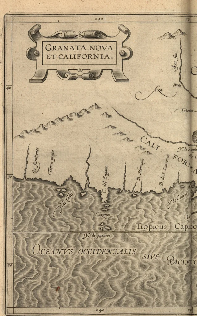 An illustration from Descriptionis Ptolemaicae augmentum, siue, Occidentis notitia : breui commentario illustrata, et hac secunda editione magna sui parte aucta, 1603, leaf 249