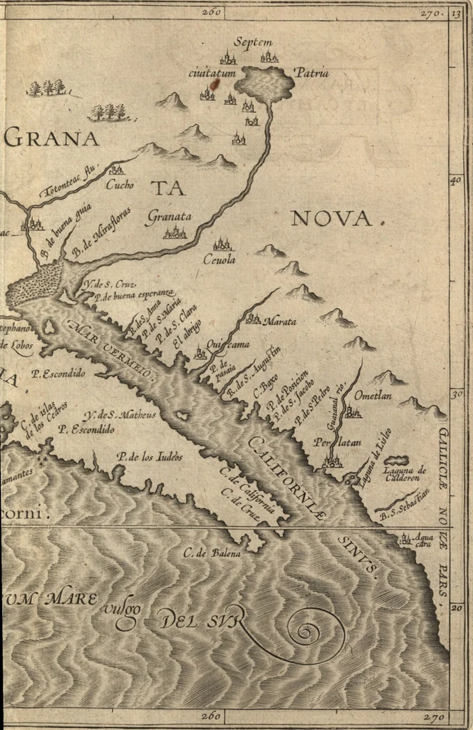 An illustration from Descriptionis Ptolemaicae augmentum, siue, Occidentis notitia : breui commentario illustrata, et hac secunda editione magna sui parte aucta, 1603, leaf 250