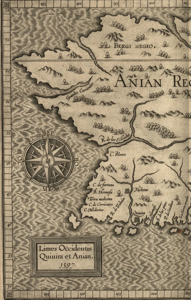 An illustration from Descriptionis Ptolemaicae augmentum, siue, Occidentis notitia : breui commentario illustrata, et hac secunda editione magna sui parte aucta, 1603, leaf 253