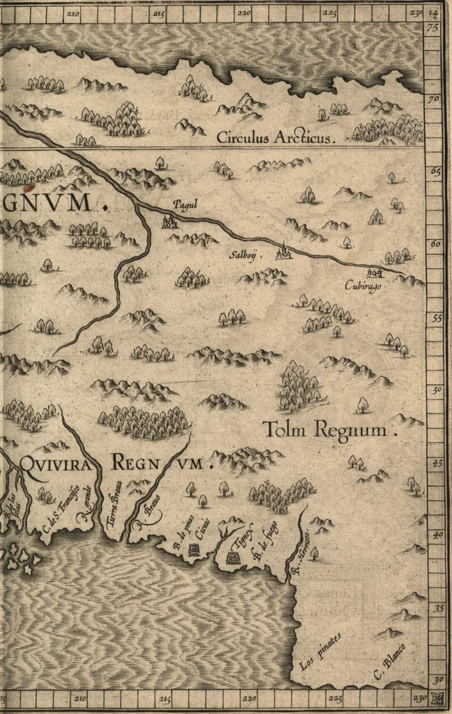 An illustration from Descriptionis Ptolemaicae augmentum, siue, Occidentis notitia : breui commentario illustrata, et hac secunda editione magna sui parte aucta, 1603, leaf 254