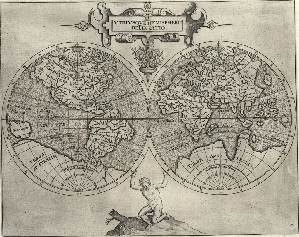 An illustration from Descriptionis Ptolemaicae augmentum, siue, Occidentis notitia : breui commentario illustrata, et hac secunda editione magna sui parte aucta, 1603, leaf 283