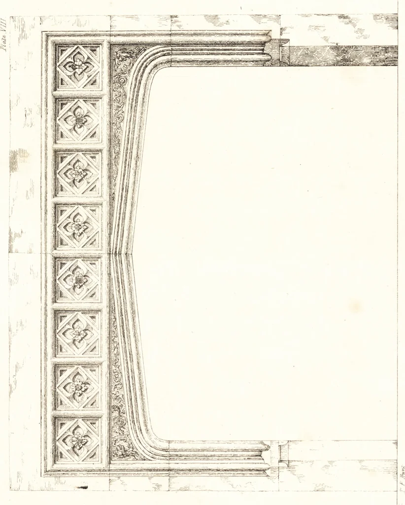 An illustration from Designs for parsonage houses, alms houses, etc., etc. : with examples of gables, and other curious remains of old English architecture, 1827, leaf 38
