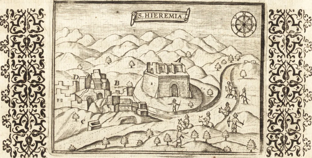 An illustration from El devoto peregrino y viage de Tierra Santa, 1664, leaf 243