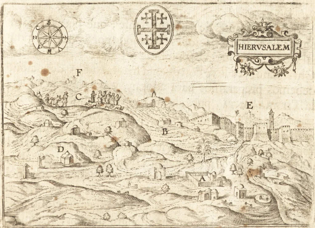 An illustration from El devoto peregrino y viage de Tierra Santa, 1664, leaf 246