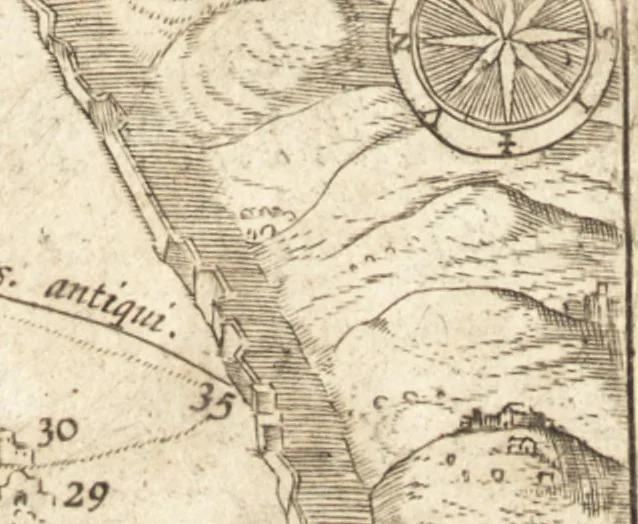An illustration from El devoto peregrino y viage de Tierra Santa, 1664, leaf 256