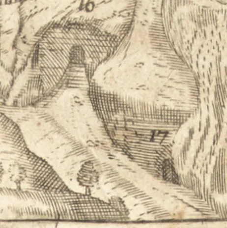 An illustration from El devoto peregrino y viage de Tierra Santa, 1664, leaf 256