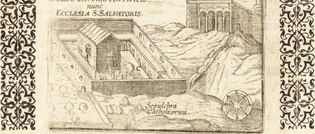 An illustration from El devoto peregrino y viage de Tierra Santa, 1664, leaf 267