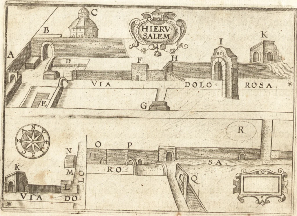 An illustration from El devoto peregrino y viage de Tierra Santa, 1664, leaf 323