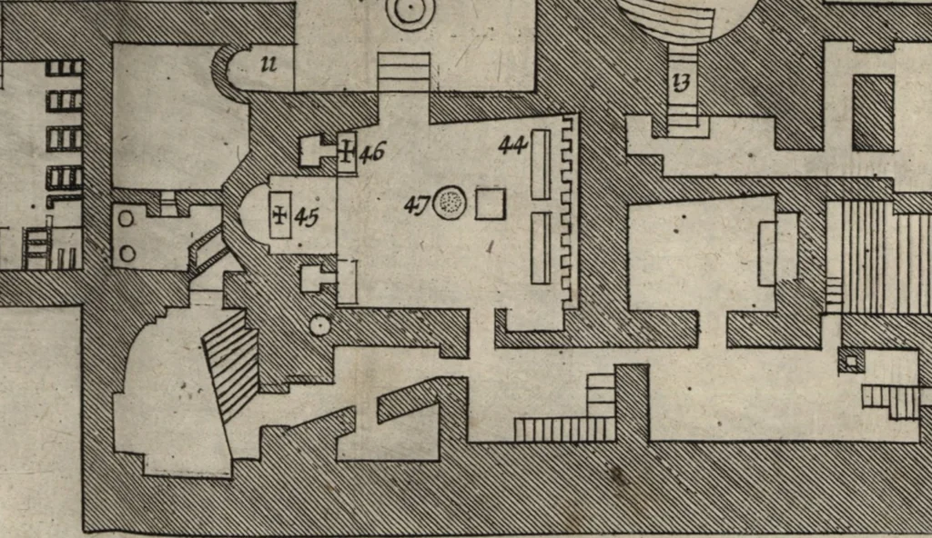 An illustration from El devoto peregrino y viage de Tierra Santa, 1664, leaf 338