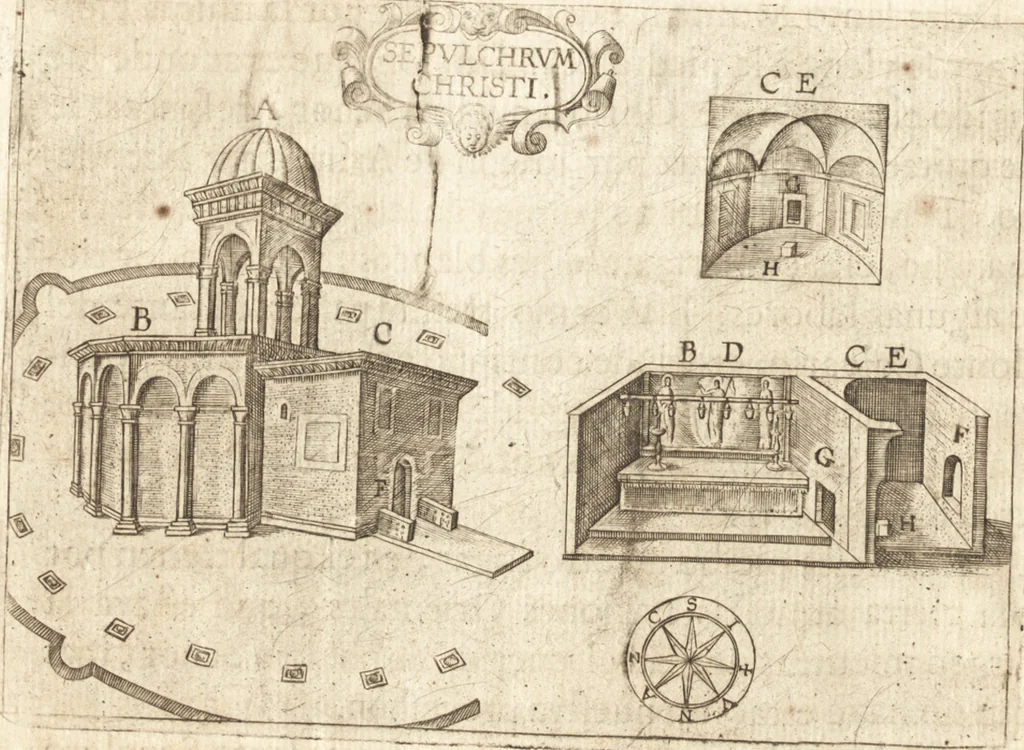 An illustration from El devoto peregrino y viage de Tierra Santa, 1664, leaf 371