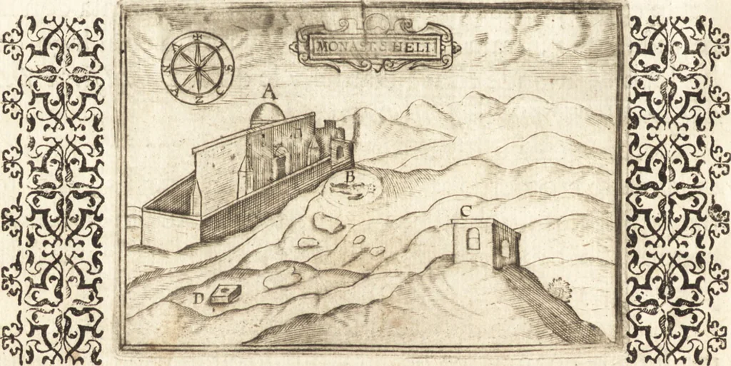 An illustration from El devoto peregrino y viage de Tierra Santa, 1664, leaf 413