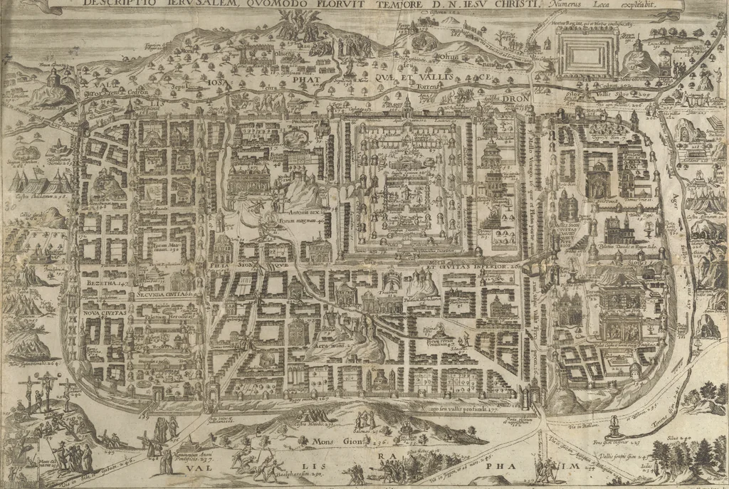 An illustration from El devoto peregrino y viage de Tierra Santa, 1664, leaf 56