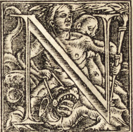 An illustration from D. Gregorii Nazianzeni Orationes XXX, 1531, leaf 36