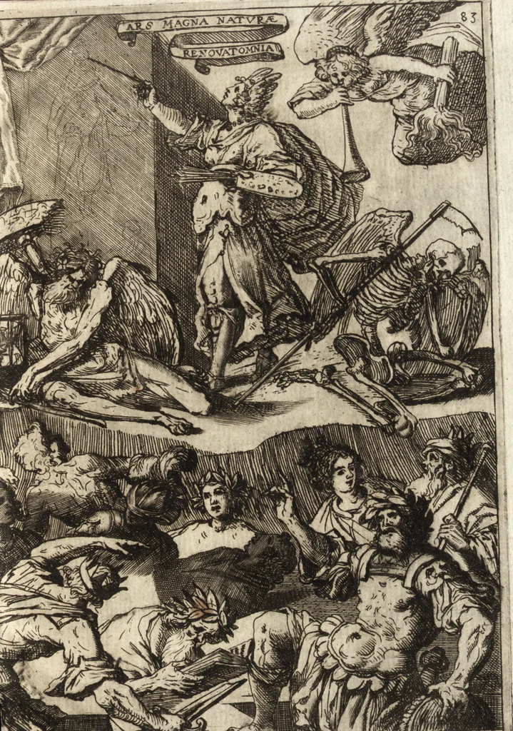 An illustration from Dialogos de la pintvra : sv defensa, origen, esse[n]cia, definicion, modos y diferencias, 1633, leaf 190