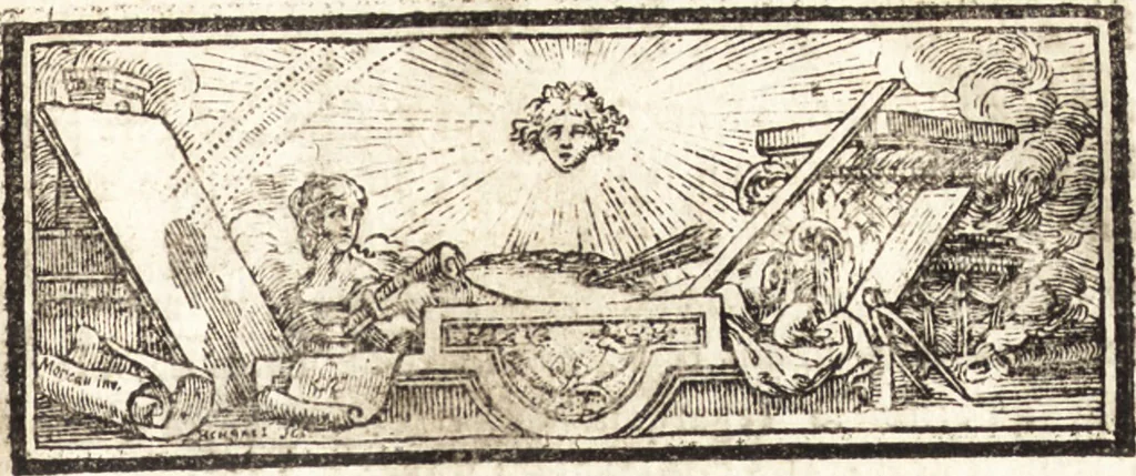 An illustration from Dictionnaire des arts de peinture, sculpture et gravure, 1792, leaf 8