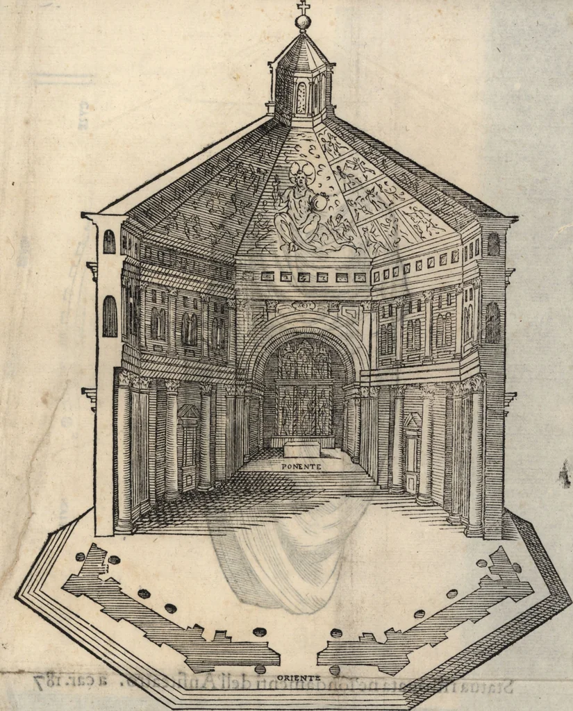 An illustration from Discorsi di monsignore don Vincenzio Borghini. Recati à luce da'deputati per suo testamento. Con la tavola delle cose piv notabili, 1584, leaf 350