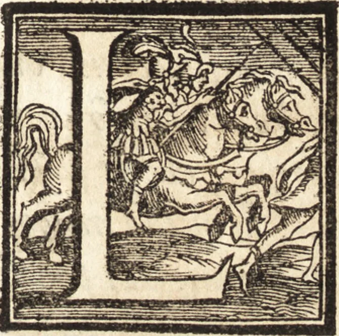 An illustration from Discorsi di monsignore don Vincenzio Borghini. Recati à luce da'deputati per suo testamento. Con la tavola delle cose piv notabili, 1584, leaf 6