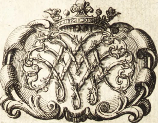 An illustration from Dissertatio de ortu et interitu Imperii Romani : qua examinatur nobilis illa, ut eam vocat merito summus Grotius, cum apud historicos, tum etiam JCtos tractata quaestio, anea, quae olim fuerint Romani Imperii, jam sint Germanici regni, propter translationem Imperii Romani in Carolum M. factam, vel an nulla translatio ejusmodi facta, sed, populo Romano eodem hodie, qui olim fuit, penes eundem quoque imperium mansisse dicendum, tanquam penes corpus, in quo esset ac viveret, 1698, leaf 8