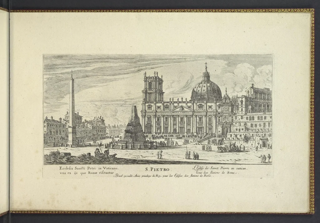 An illustration from Les eglises des stations de Rome dediées par Israel Henriet a havlte et pvissante dame, dame Marie Catherine de la Roche Foucauld .., leaf 10