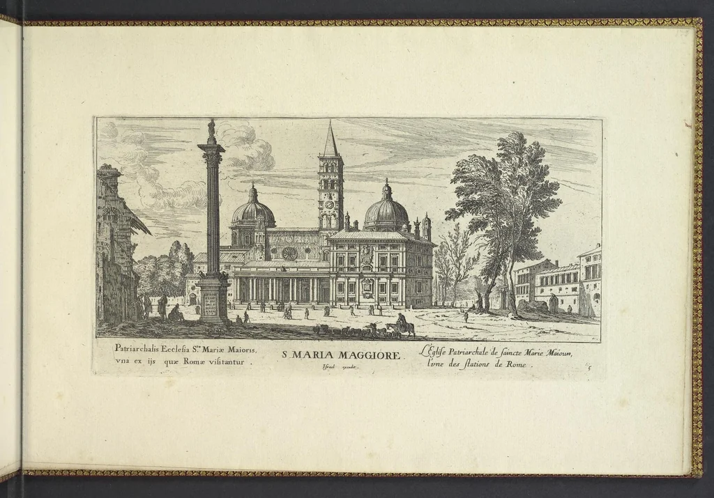 An illustration from Les eglises des stations de Rome dediées par Israel Henriet a havlte et pvissante dame, dame Marie Catherine de la Roche Foucauld .., leaf 18