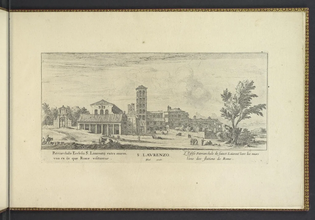An illustration from Les eglises des stations de Rome dediées par Israel Henriet a havlte et pvissante dame, dame Marie Catherine de la Roche Foucauld .., leaf 20