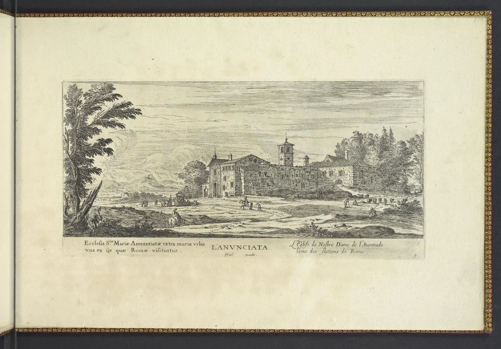 An illustration from Les eglises des stations de Rome dediées par Israel Henriet a havlte et pvissante dame, dame Marie Catherine de la Roche Foucauld .., leaf 24