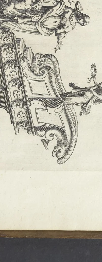 An illustration from Eloges et discours sur la triomphante reception du roy en sa ville de Paris, apres la reduction de la Rochelle : accompagnez des figures, tant des arcs de triomphe que des autres preparatifs, 1629, leaf 300