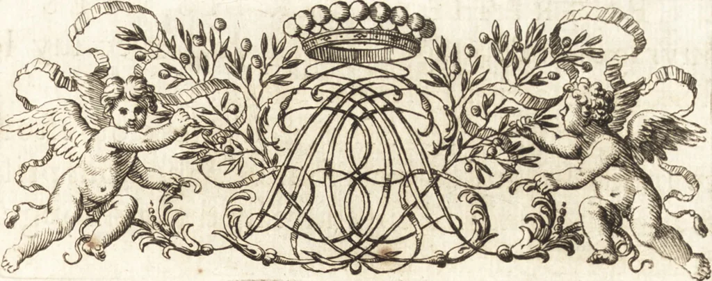 An illustration from Entretiens sur les vies et sur les ouvrages des plus excellens peintres anciens et modernes, 1666, leaf 32