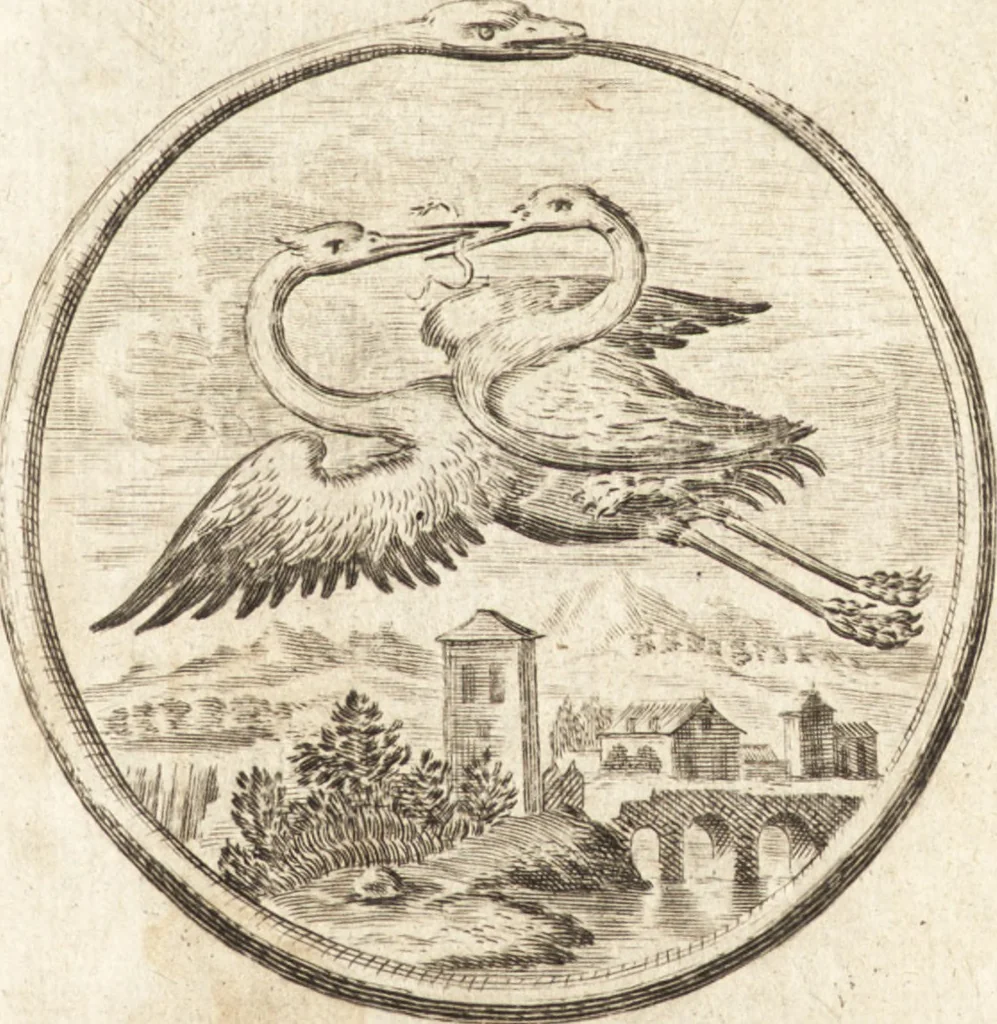 An illustration from Entretiens sur les vies et sur les ouvrages des plus excellens peintres anciens et modernes, 1666, leaf 4