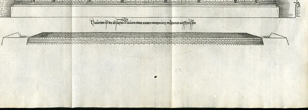 An illustration from Etliche vnderricht, zu befestigung der Stett, Schlosz, vnd flecken, 1527, leaf 21