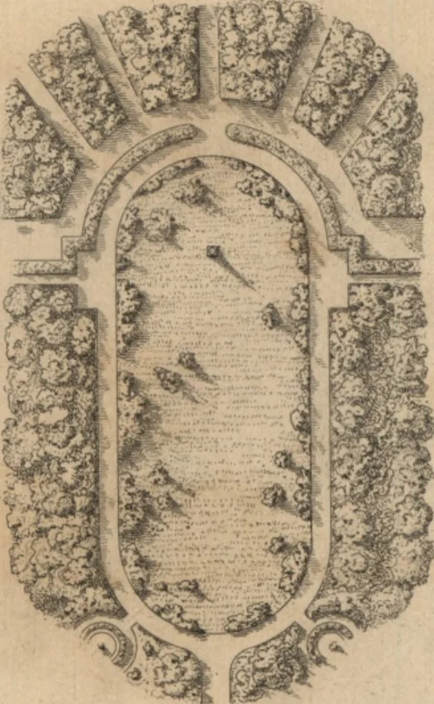 An illustration from Etude sur l'architecture des jardins, 1875, leaf 116