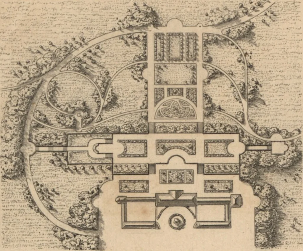 An illustration from Etude sur l'architecture des jardins, 1875, leaf 116