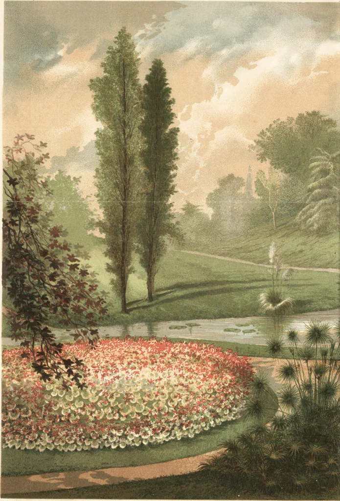An illustration from Etude sur l'architecture des jardins, 1875, leaf 119