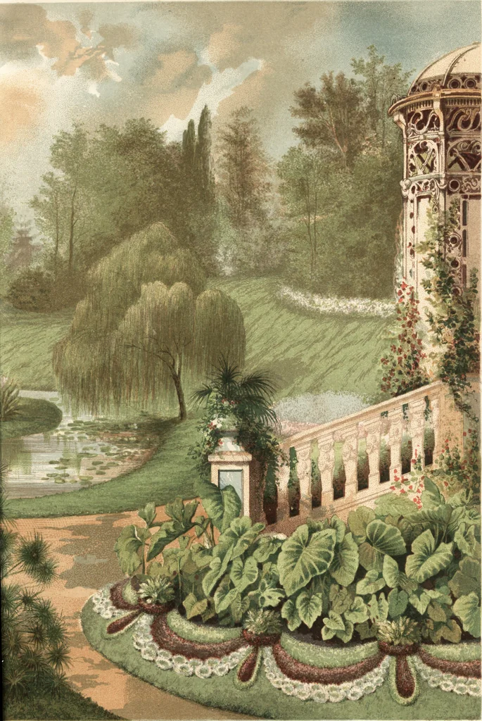 An illustration from Etude sur l'architecture des jardins, 1875, leaf 120