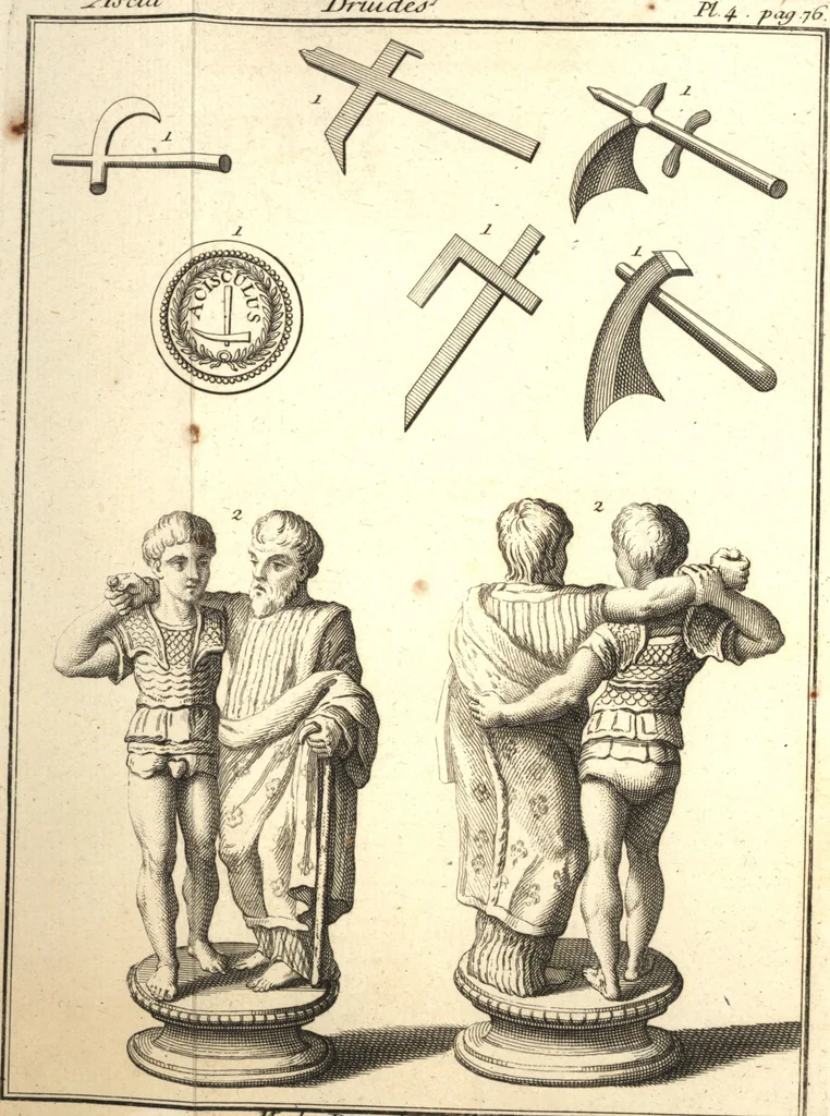 An illustration from Explication de divers monumens singuliers, qui ont rapport a la religion des plus anciens peuples : avec l'examen de la derniere edition des ouvrages de S. Jerôme, & un traité sur l'astrologie judiciaire : ouvrage enrichi de figures en taille-douce, 1739, leaf 156