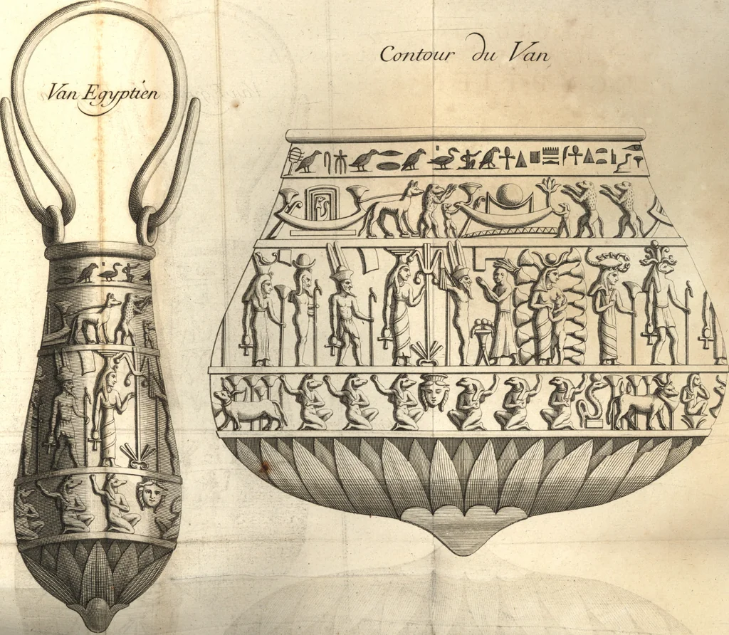 An illustration from Explication de divers monumens singuliers, qui ont rapport a la religion des plus anciens peuples : avec l'examen de la derniere edition des ouvrages de S. Jerôme, & un traité sur l'astrologie judiciaire : ouvrage enrichi de figures en taille-douce, 1739, leaf 226
