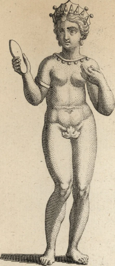 An illustration from Explication de divers monumens singuliers, qui ont rapport a la religion des plus anciens peuples : avec l'examen de la derniere edition des ouvrages de S. Jerôme, & un traité sur l'astrologie judiciaire : ouvrage enrichi de figures en taille-douce, 1739, leaf 411