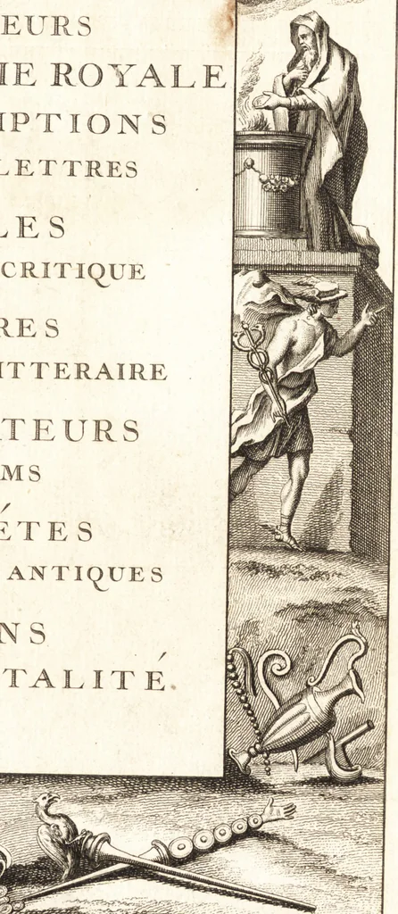 An illustration from Explication de divers monumens singuliers, qui ont rapport a la religion des plus anciens peuples : avec l'examen de la derniere edition des ouvrages de S. Jerôme, & un traité sur l'astrologie judiciaire : ouvrage enrichi de figures en taille-douce, 1739, leaf 6