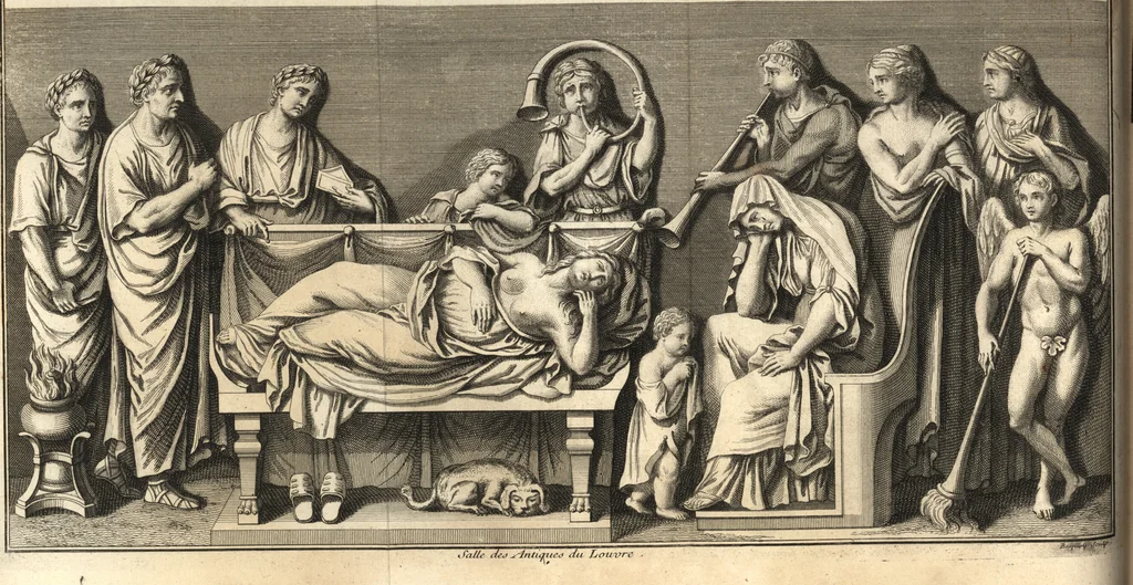 An illustration from Explication de divers monumens singuliers, qui ont rapport a la religion des plus anciens peuples : avec l'examen de la derniere edition des ouvrages de S. Jerôme, & un traité sur l'astrologie judiciaire : ouvrage enrichi de figures en taille-douce, 1739, leaf 77