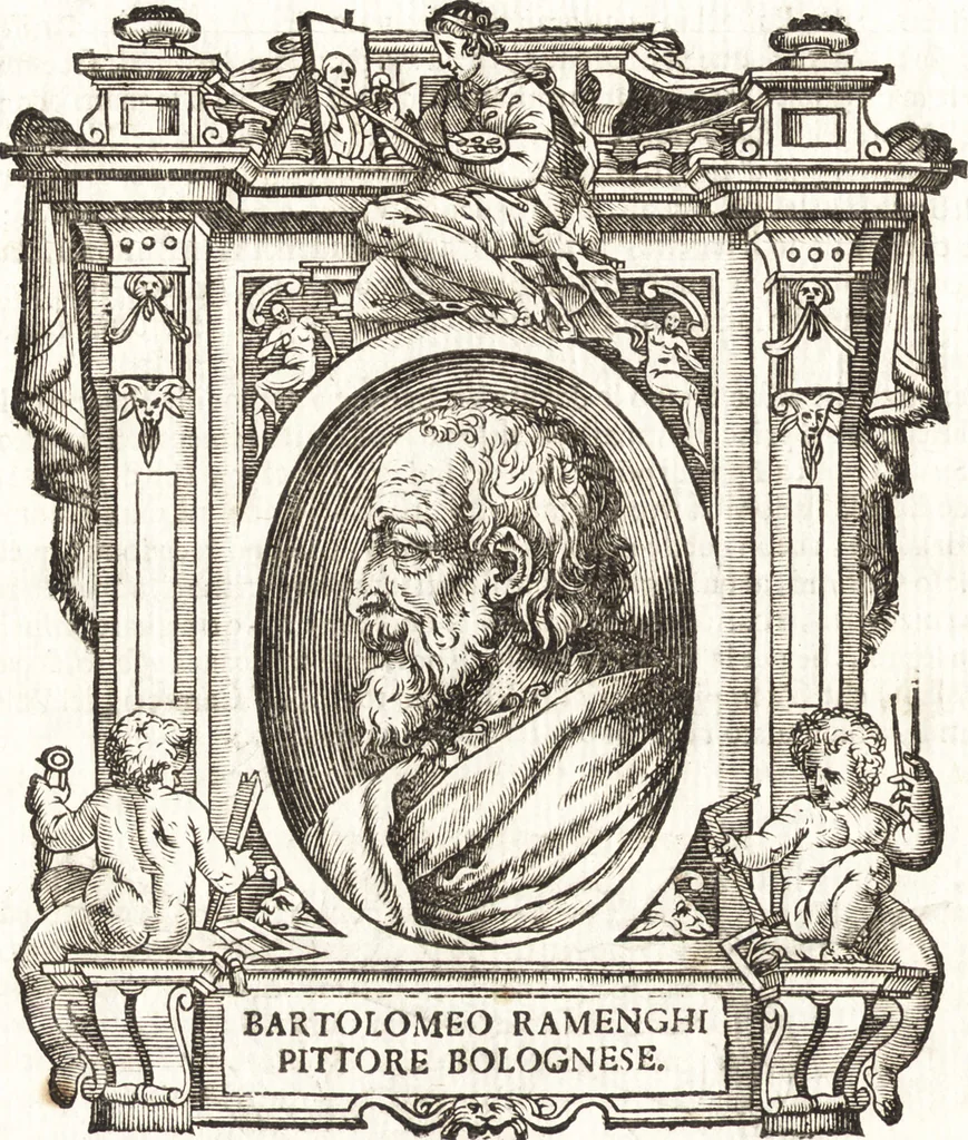 An illustration from Felsina pittrice : vite de pittori bolognesi, 1678, leaf 155