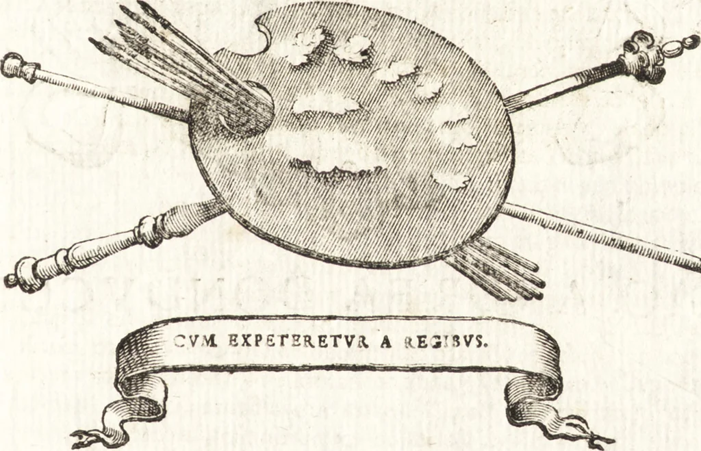 An illustration from Felsina pittrice : vite de pittori bolognesi, 1678, leaf 100
